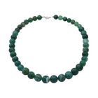 Gr&uuml;ne Achat-Halskette, ca. 50 cm, 925 Silber