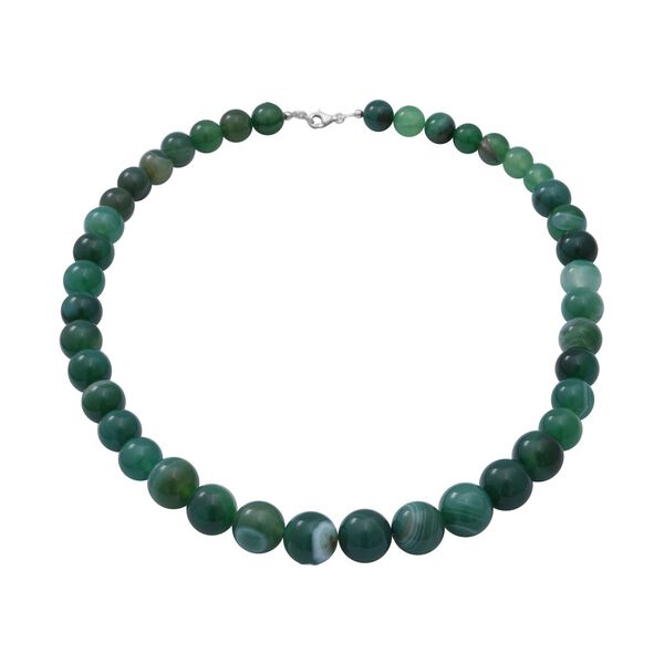 Gr&uuml;ne Achat-Halskette, 50 cm