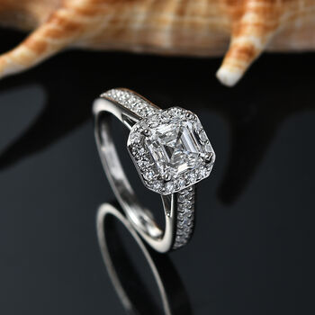 LUXURIANT DIAMOND - Lab Grown Diamant VS-EF IGI zertifiziert Ring 950 Platin (Gr&ouml;&szlig;e 19.00) ca. 2.00 ct