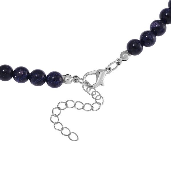 Blaue Sandstein Halskette, 45 cm - 220 ct. image number 3