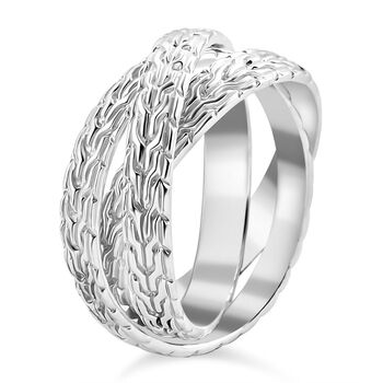 Royal Bali Kollektion - Tulang Naga Wickelring Trio in 925 Silber