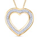 LUXURIANT DIAMOND - Lab Grown Diamant SI-GH SGL zertifiziert Anhänger mit Kette ca. 50 cm 925 Silber 750 Gelbgold Vermeil ca. 0.50 ct