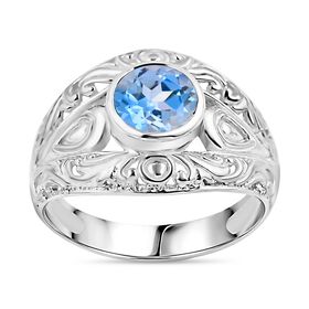 Royal Bali Kollektion - Himmelblauer Topas-Ring - 2,25 ct.