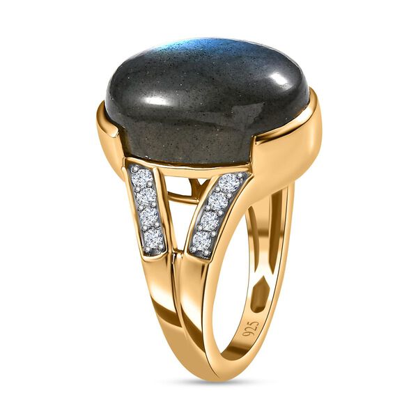AAA Labradorit und Zirkon Ring - 11,27 ct. image number 4