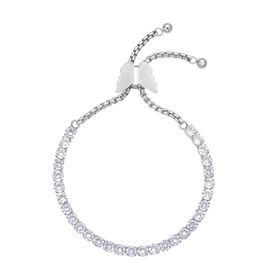 Weißes Zirkonia-Armband, 12,75 cm - 15 ct.