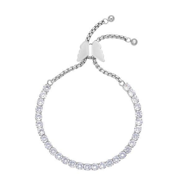 Weißes Zirkonia-Armband, 12,75 cm - 15 ct. image number 0