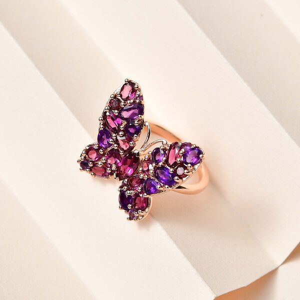 Rhodolith Granat Ring - 4,27 ct. image number 2