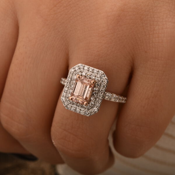 LUXURIANT VS rosa und VS-EF wei&szlig;er Labor Diamant Ring in 585 Wei&szlig;- und Ros&eacute;gold - 2,50 ct. image number 3