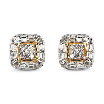 Diamant Ohrstecker 925 Silber platiniert ca. 0,33 ct