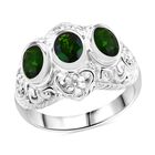 Royal Bali - Nat&uuml;rlicher Chromdiopsid Ring 925 Silber (Gr&ouml;&szlig;e 19.00) ca. 2.58 ct