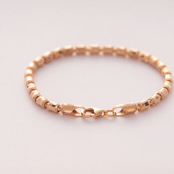 Italienisches Armband, ca. 19 cm, 925 Silber ros&eacute;vergoldet ca. 6,97g