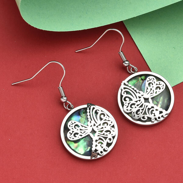 Abalone Muschel-Ohrh&auml;nger, Edelstahl ca. 1,00 ct&nbsp; image number 1