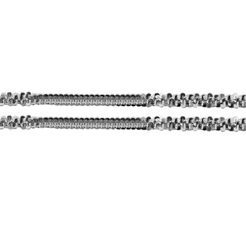 Diamantschliff Rockkette Armband 19cm in rhodiniertem Silber