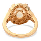 Natürlicher, äthiopischer Opal und Zirkon-Ring, 925 Silber Gelbgold Vermeil  ca. 2,01 ct image number 5