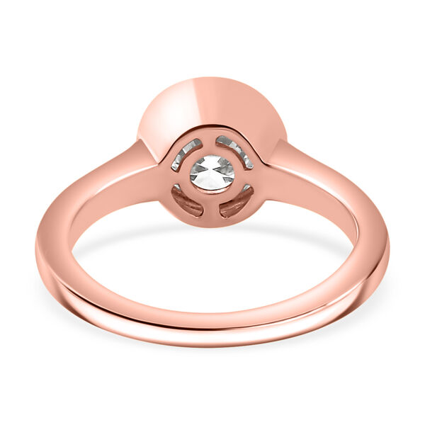Moissanit Ring, 925 Silber 750 Ros&eacute;gold Vermeil - 1,19 ct. image number 6