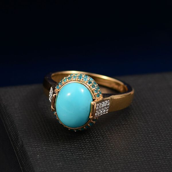 D&rsquo;joy AA Sleeping Beauty T&uuml;rkis, Neon Apatit und Moissanit Ring - 2,67 ct. image number 1