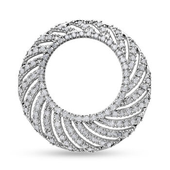 Wei&szlig;er Diamant P Anh&auml;nger 925 Silber platiniert ca. 0.50 ct