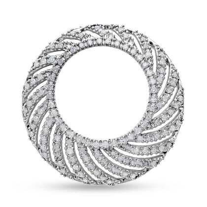 Wei&szlig;er Diamant P Anh&auml;nger 925 Silber platiniert ca. 0.50 ct