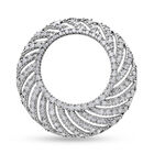 Weißer Diamant P Anhänger 925 Silber platiniert ca. 0.50 ct