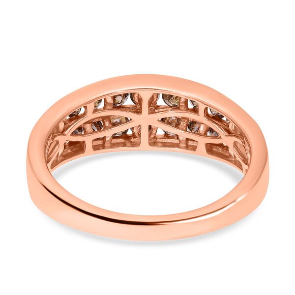 Natürlicher Champagner Diamant Ring, 925 Silber Roségold Vermeil (Größe 20.00) ca. 1.00 ct image number 5