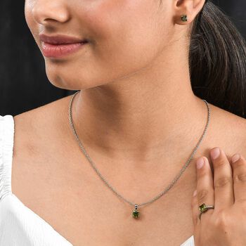 Peridot kubisches Zirkonia-Schmuckset