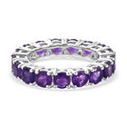 Lusaka Amethyst-Ring, 925 Silber platiniert (Größe 16.00) ca. 4.38 ct