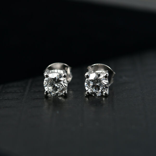 LUXURIANT DIAMOND - Lab Grown Diamant SI-GH SGL zertifiziert Ohrringe 925 Silber rhodiniert ca. 1.00 ct image number 2