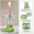 Kerzenhalter aus Glas, Hell- und Dunkelgrün image number 5