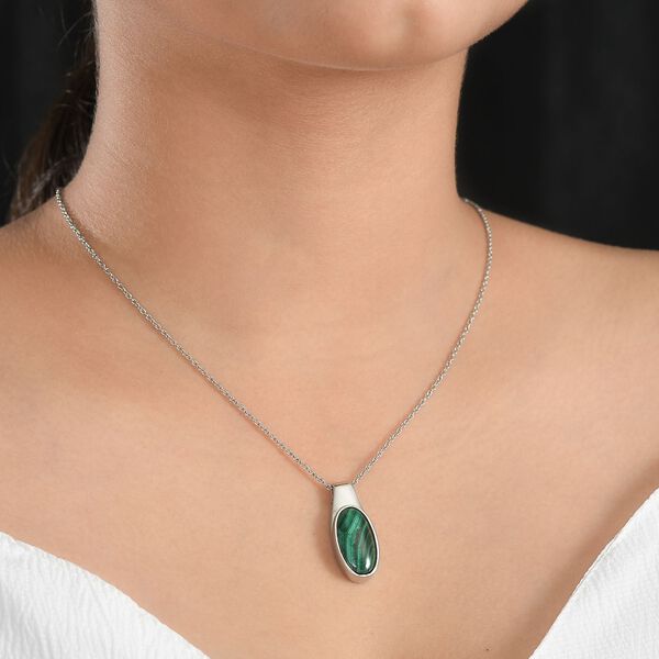 AAA Malachit Anhänger mit 50cm Kette - 10,50 ct. image number 3
