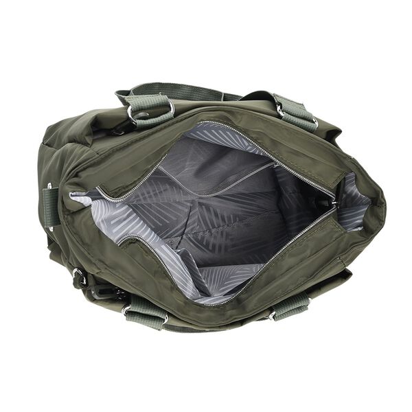 Crossbody Tasche mit mehreren Rei&szlig;verschlussf&auml;chern, abnehmbarem Schulterriemen und Tragegriffen, 26x11x20cm, Gr&uuml;n image number 6