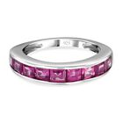 Rhodolith Granat Ringe 925 Silber platiniert (Gr&ouml;&szlig;e 16.00) ca. 1,73 ct