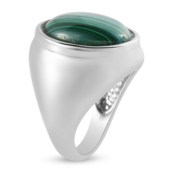 Malachit Ring in Edelstahl  ca. 12,46 ct image number 5