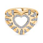 LUXURIANT DIAMOND - Lab Grown Diamant SI-GH Ring 925 Silber 750 Gelbgold Vermeil (Größe 18.00) ca. 0.33 ct
