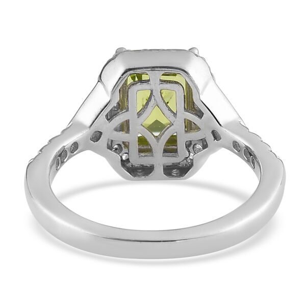 Natürlicher Peridot und Zirkon-Ring, 925 Silber Bicolor  ca. 1,96 ct image number 6