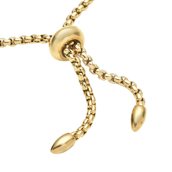 Weißes Kristall Bolo Lebensbaum-Armband, ca. 15.25 cm Edelstahl IP-Gold image number 5