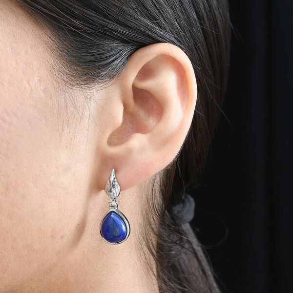 Lapislazuli Ohrringe  Edelstahl ca. 11.43 ct image number 2