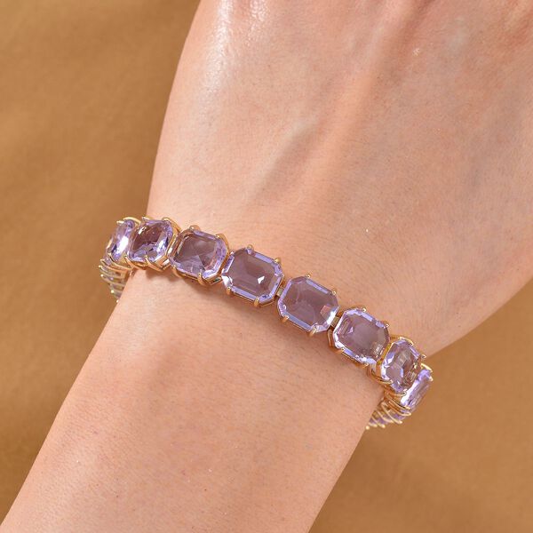 Lila Kristall 19cm Armband image number 2