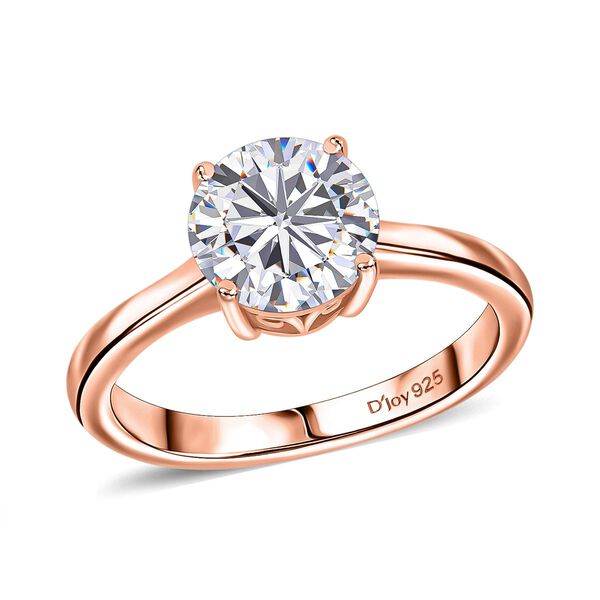 D&rsquo;Joy Moissanit Ring, 925 Silber 750 Ros&eacute;gold Vermeil - 1,80 ct. image number 3