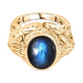 Labradorit Ring Nickelfreies Messing (Größe 20.00) ca. 7,44 ct