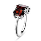 2er-Set roter Granat-Ring und Anhänger, 925 Silber platiniert, ca. 6.29 ct image number 5
