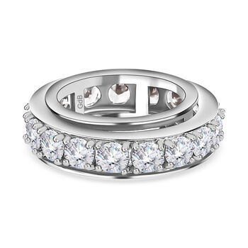 Wei&szlig;er Zirkonia Spinning-Ring, silberfarben (Gr&ouml;&szlig;e 17.00)