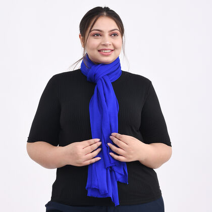 Cashmere Wool Scarf Blau