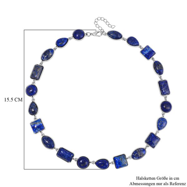 Lapislazuli Halskette ca. 45 cm Legierung Standard ca. 160,00 ct. image number 4