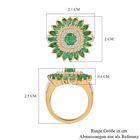 Kagem Sambischer Smaragd Ring, 925 Silber Gelbgold Vermeil, (Größe 17.00) ca. 2.45 ct image number 6