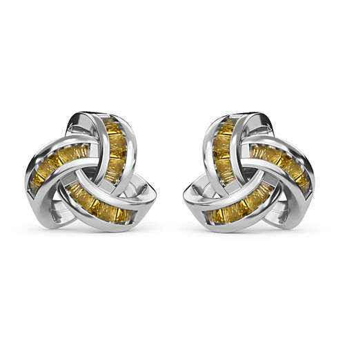 Liebesknoten gelbe Diamant-Ohrstecker - 0,15 ct. image number 0