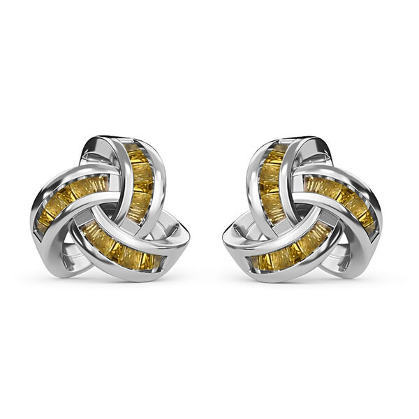 Liebesknoten gelbe Diamant-Ohrstecker - 0,15 ct.