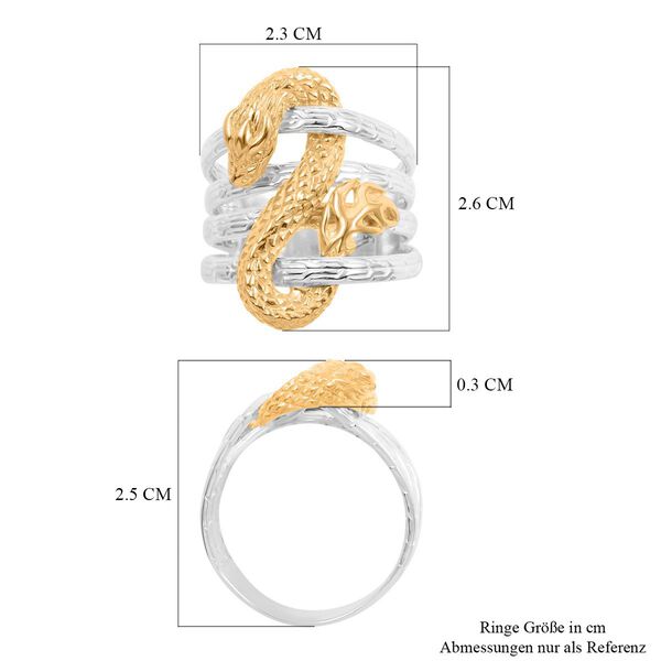 925 Silber Ring, vergoldet (Größe 20.00) ca. 8,50g image number 5