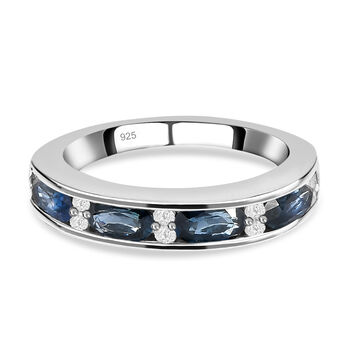 Ozean-gr&uuml;ner Saphir und Zirkon-Ring - 1,52 ct.