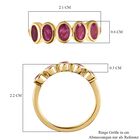 Afrikanischer Rubin (Fissure gefüllt) Ring, 925 Silber vergoldet (Größe 20.00) ca. 1.83 ct image number 6