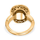 Boulder Opal Triplett und Zirkon-Ring, mit magnetischem Öffnungsmechanismus 925 Silber vergoldet  ca. 2,51 ct image number 5